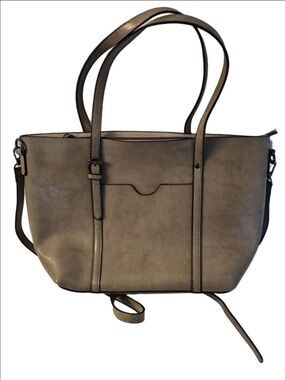 Sage, Mint Green Earth Tone Classic Taupe Tote Bag with Adjustable Straps